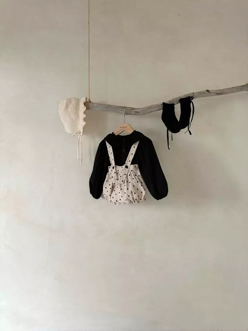 Monbebe - Korean Baby Fashion - #onlinebabyshop - Rib Dungarees Bloomner - 6