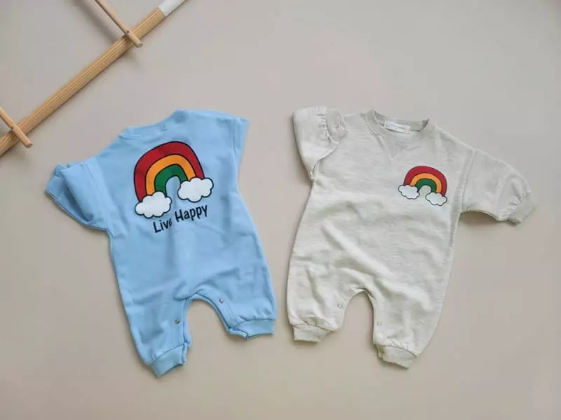Moran - Korean Baby Fashion - #babyfever - Rainbow Bodysuit