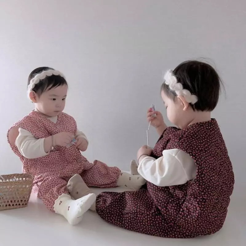 Moran - Korean Baby Fashion - #babygirlfashion - Flower Top Bottom Set
