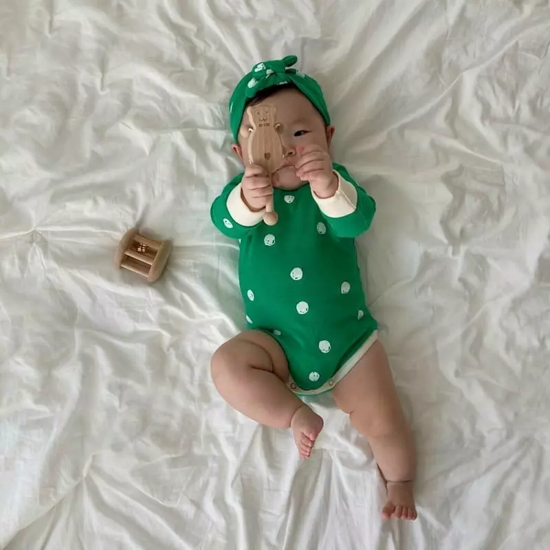 Moran - Korean Baby Fashion - #babyoninstagram - Traffic Light Bodysuit Hiarband Pants Set - 8