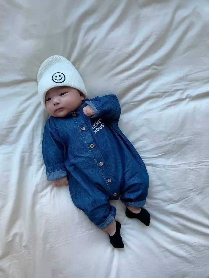 Moran - Korean Baby Fashion - #babyoninstagram - Denim M Bodysuit - 5