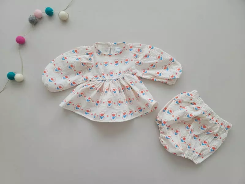 Moran - Korean Baby Fashion - #babyoninstagram - Cuty Bloomer Set - 10
