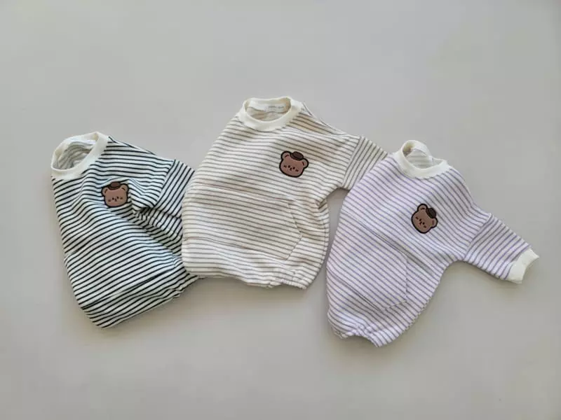 Moran - Korean Baby Fashion - #babylifestyle - Pocket Bear Bodysuit - 4