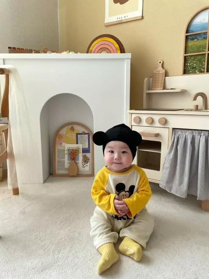Moran - Korean Baby Fashion - #babyoninstagram - Happy M Bodysuit Set - 2