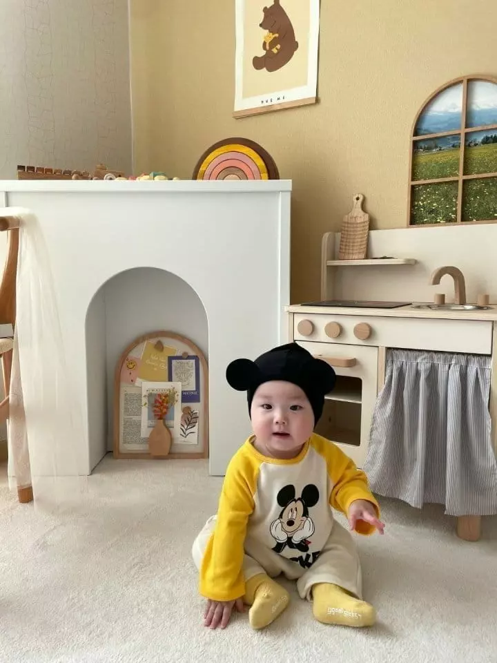 Moran - Korean Baby Fashion - #babyootd - Happy M Bodysuit Set - 3