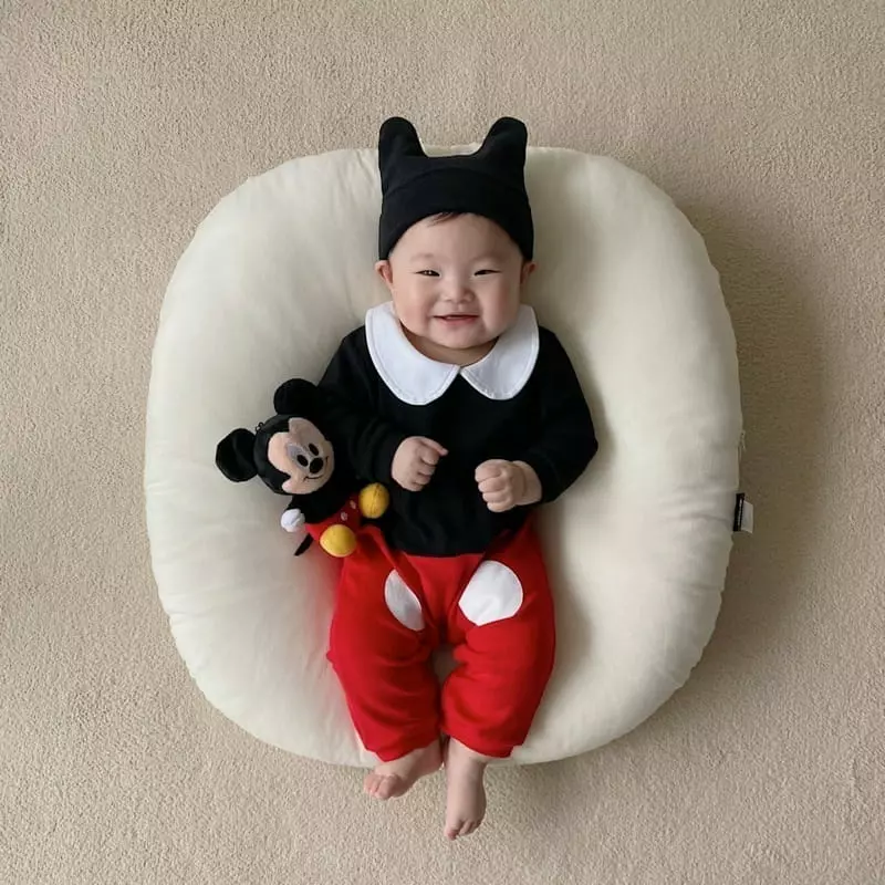 Moran - Korean Baby Fashion - #babyoutfit - Collar M Bodysuit - 2