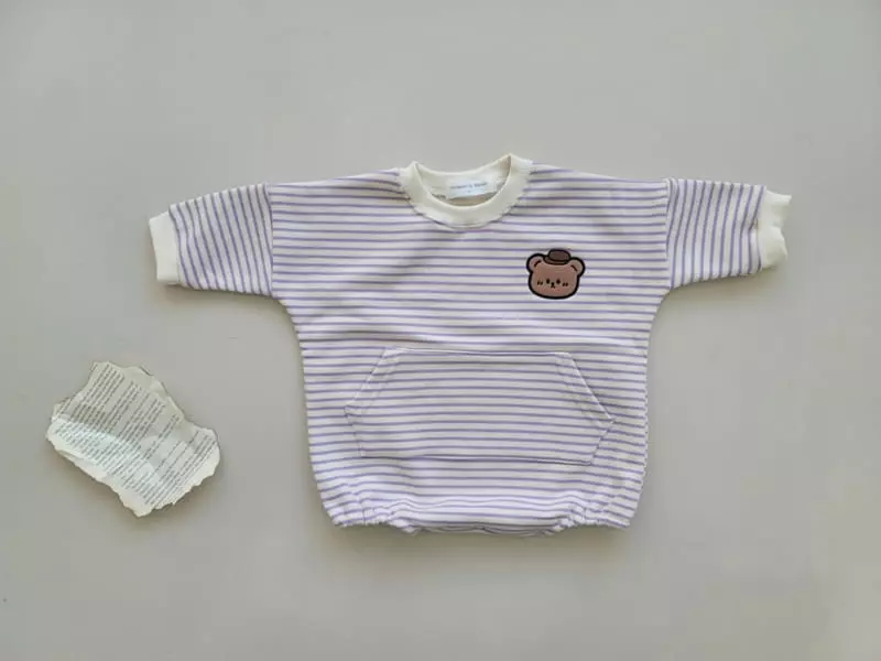 Moran - Korean Baby Fashion - #babyoutfit - Pocket Bear Bodysuit - 6