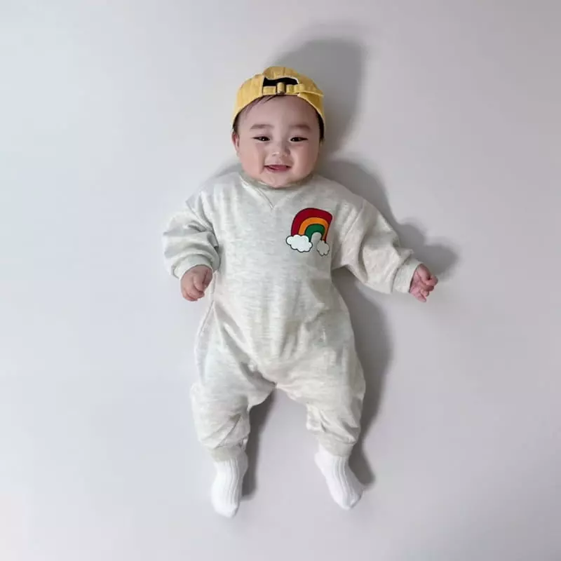 Moran - Korean Baby Fashion - #babyoutfit - Rainbow Bodysuit - 7