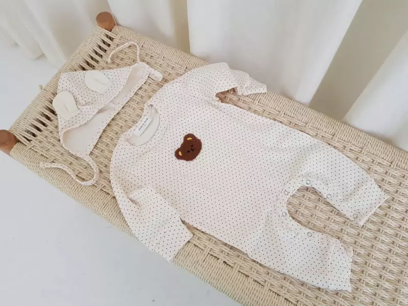 Moran - Korean Baby Fashion - #babywear - Bear Bodysuit - 2
