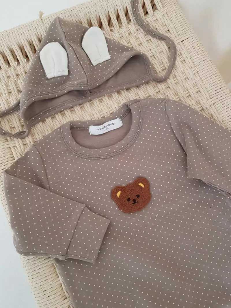 Moran - Korean Baby Fashion - #onlinebabyboutique - Bear Bodysuit - 3