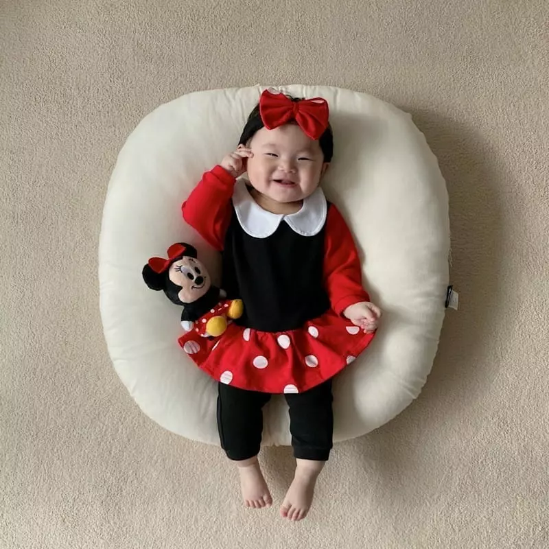 Moran - Korean Baby Fashion - #onlinebabyshop - Collar M Bodysuit - 5