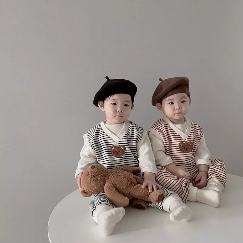 Moran - Korean Children Fashion - #childrensboutique - Mane Top Bottom Set - 8