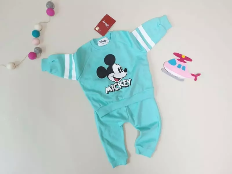 Moran - Korean Children Fashion - #designkidswear - Lime Top Bottom Set - 8