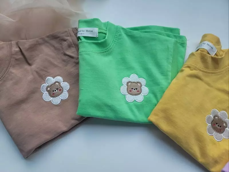 Moran - Korean Children Fashion - #littlefashionista - Daisy Bear Tee - 2