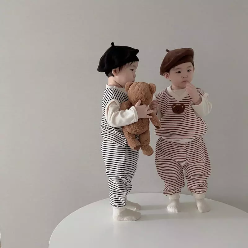 Moran - Korean Children Fashion - #littlefashionista - Mane Top Bottom Set - 2