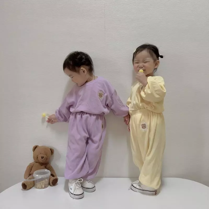 Moran - Korean Children Fashion - #magicofchildhood - Daisy Top Bottom Set - 6