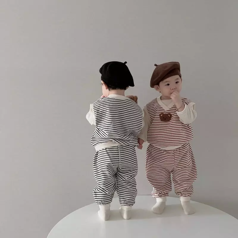 Moran - Korean Children Fashion - #magicofchildhood - Mane Top Bottom Set - 3