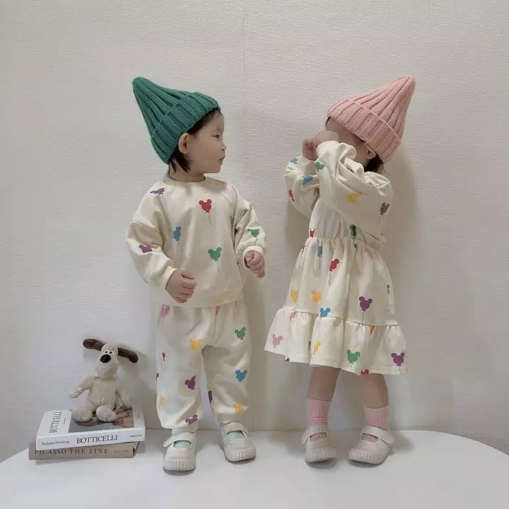 Moran - Korean Children Fashion - #prettylittlegirls - Balloon M Top Bottom Set - 12