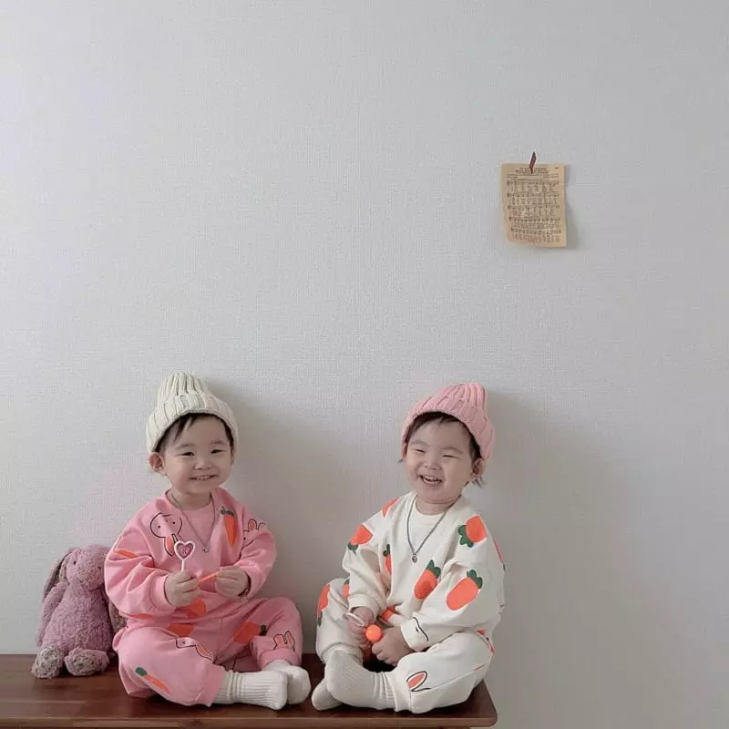 Moran - Korean Children Fashion - #stylishchildhood - Carrot Top Bottom Set - 2