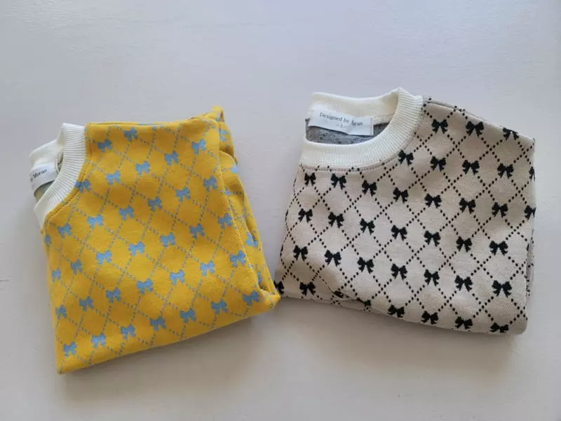 Moran - Korean Children Fashion - #toddlerclothing - Ribbon Top Bottom Set - 7