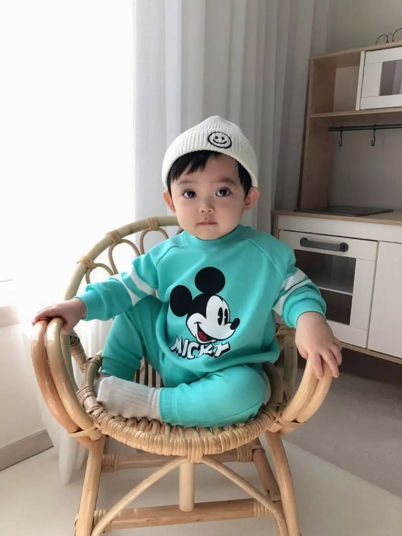 Moran - Korean Children Fashion - #todddlerfashion - Lime Top Bottom Set - 4