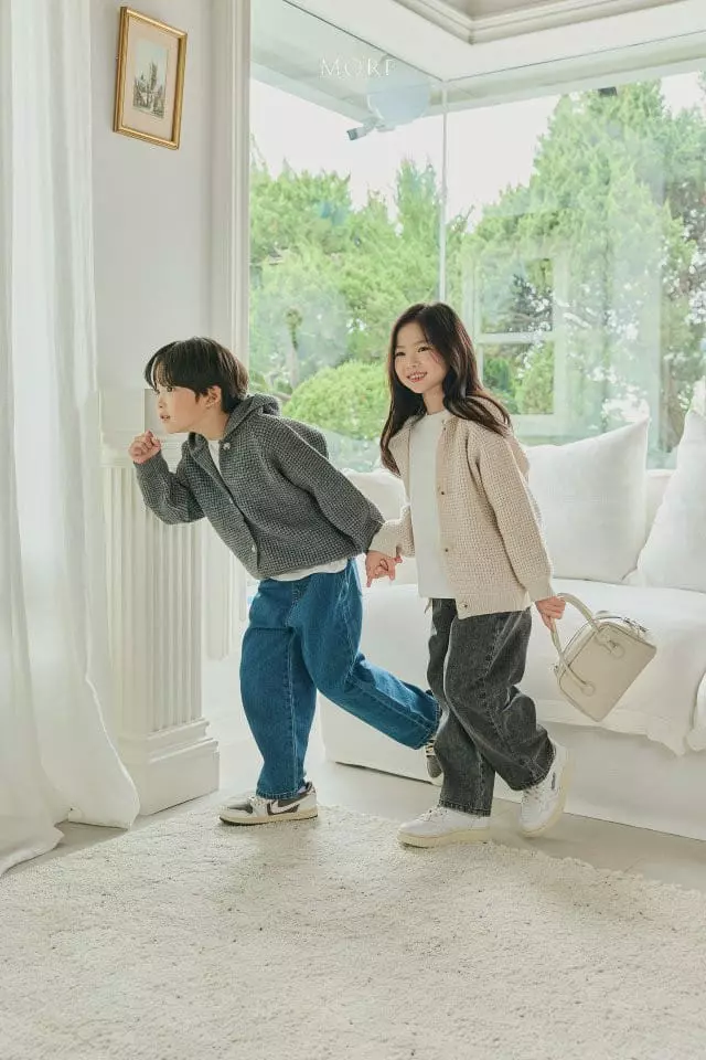 More - Korean Children Fashion - #littlefashionista - Waffle Hoody Cardigan - 4