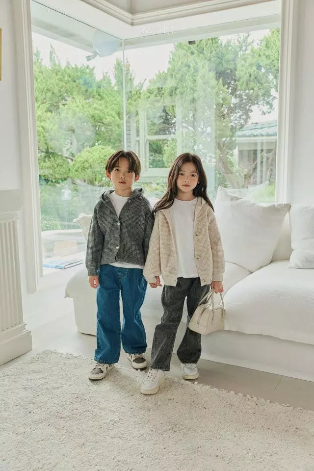 More - Korean Children Fashion - #toddlerclothing - Waffle Hoody Cardigan - 8