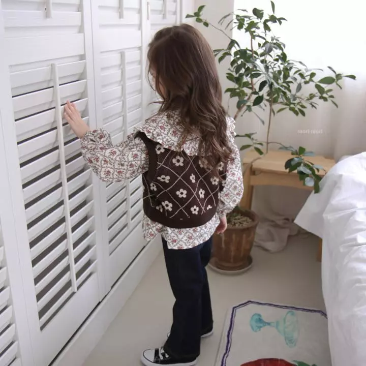 Mori Mori - Korean Children Fashion - #stylishchildhood - Flower Vest - 6