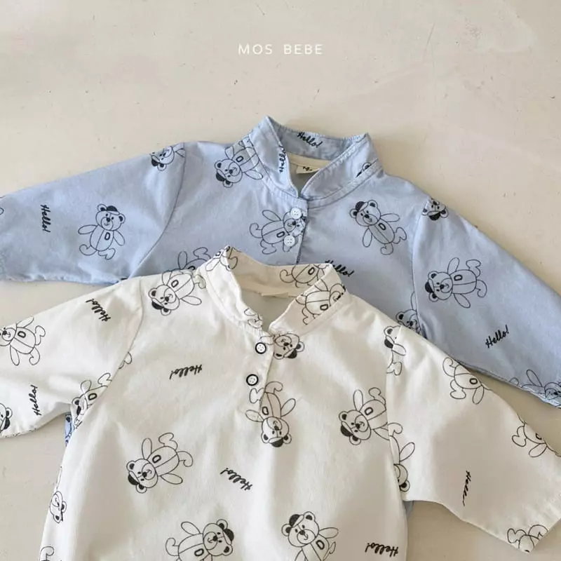 Mos Bebe - Korean Baby Fashion - #babyboutique - Base Bear Bodysuit - 8