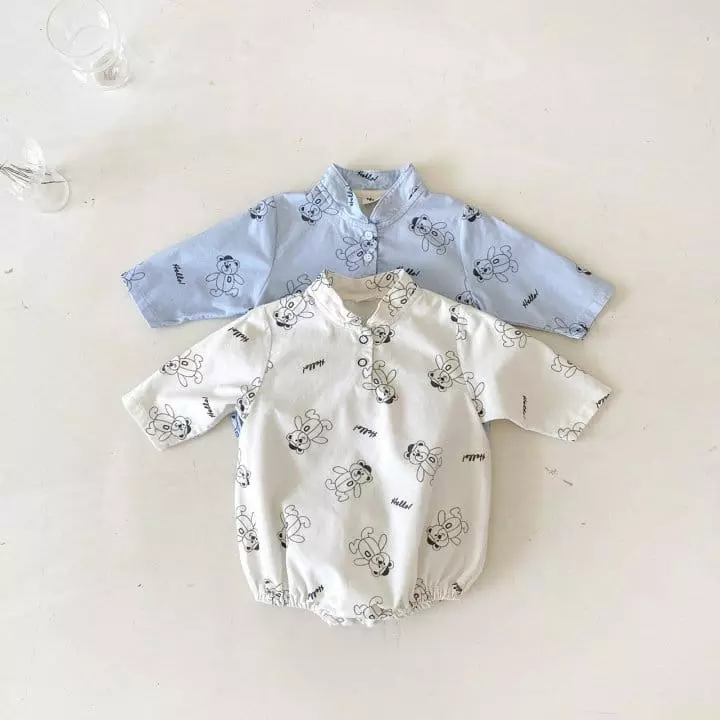Mos Bebe - Korean Baby Fashion - #babyboutique - Base Bear Bodysuit - 9