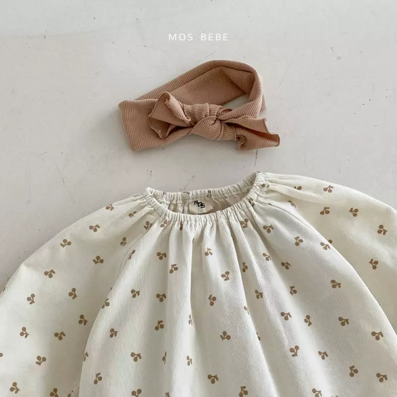 Mos Bebe - Korean Baby Fashion - #babyboutiqueclothing - Cookie Ribbon Bodysuit - 2