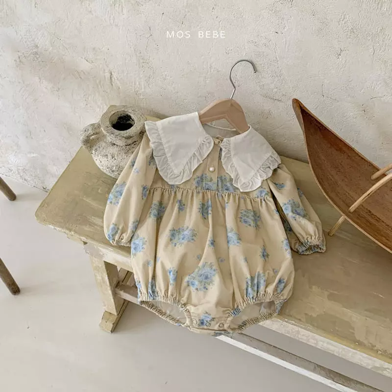 Mos Bebe - Korean Baby Fashion - #babyfashion - Rose Big Collar Bodysuit - 8