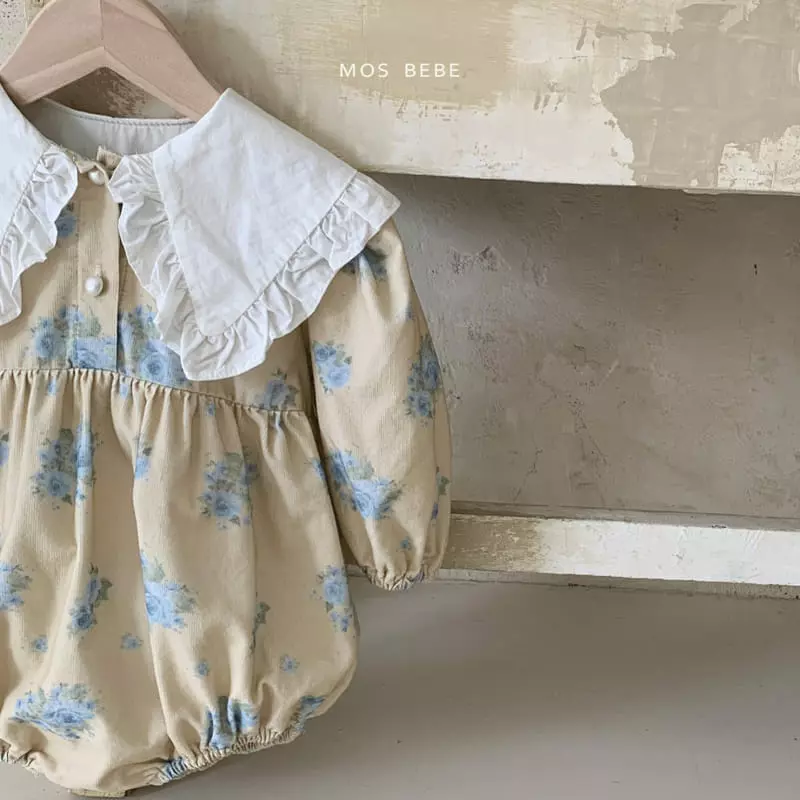 Mos Bebe - Korean Baby Fashion - #babygirlfashion - Rose Big Collar Bodysuit - 10