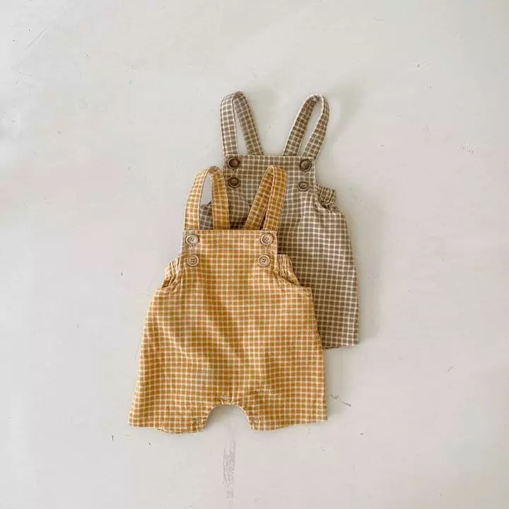Mos Bebe - Korean Baby Fashion - #babygirlfashion - Laban Check Bodysuit - 9