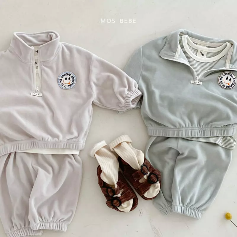 Mos Bebe - Korean Baby Fashion - #babylifestyle - Enjoy Top Bottom Set - 3