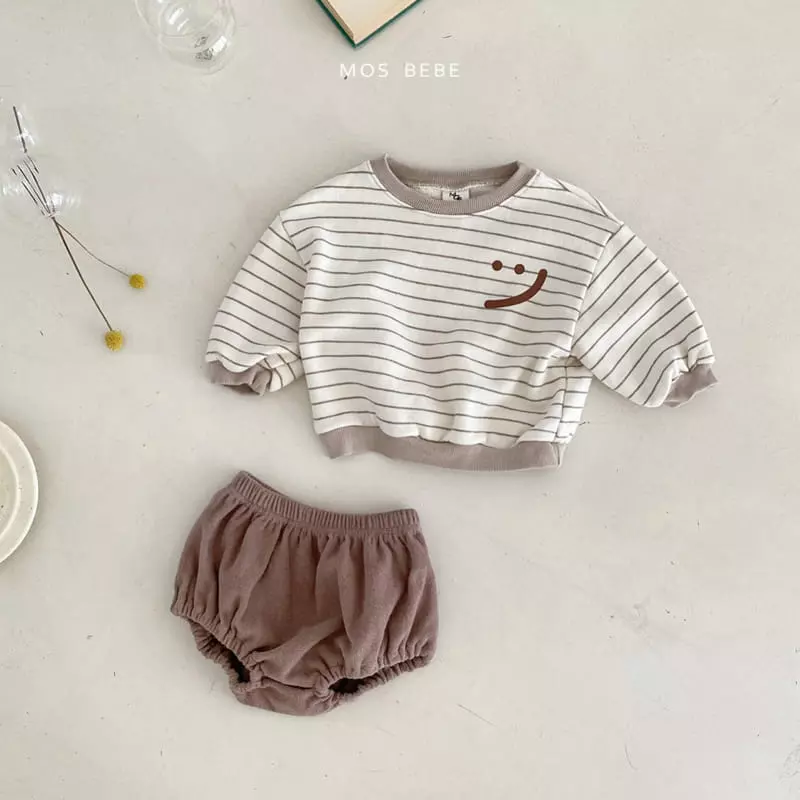 Mos Bebe - Korean Baby Fashion - #babylifestyle - Smile Top Bottom Set