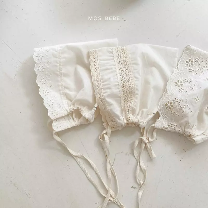 Mos Bebe - Korean Baby Fashion - #babylifestyle - Lace Bonnet - 8