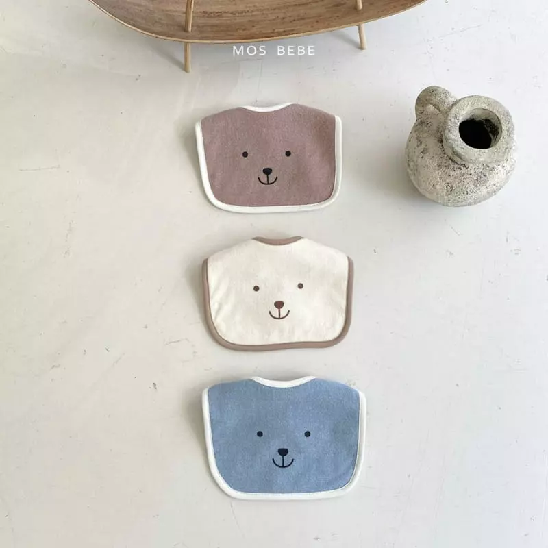 Mos Bebe - Korean Baby Fashion - #babygirlfashion - Bear Terry Bib - 4