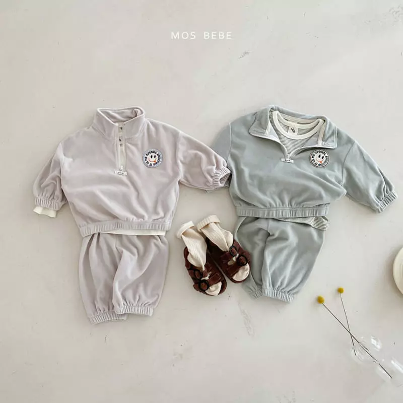 Mos Bebe - Korean Baby Fashion - #babylifestyle - Enjoy Top Bottom Set - 4