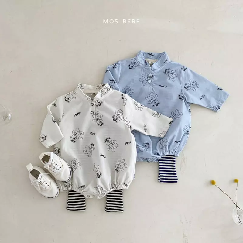 Mos Bebe - Korean Baby Fashion - #babyoninstagram - Base Bear Bodysuit