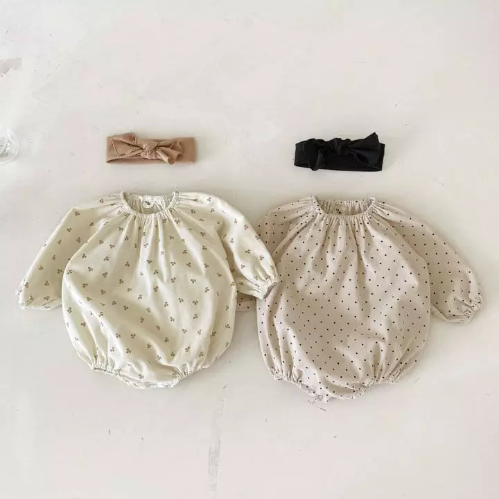 Mos Bebe - Korean Baby Fashion - #babyoutfit - Cookie Ribbon Bodysuit - 10
