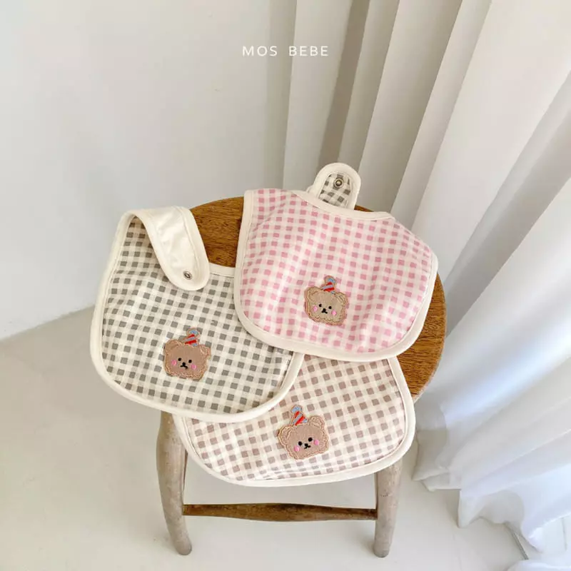 Mos Bebe - Korean Baby Fashion - #babyoutfit - Check Gomi Bib - 7