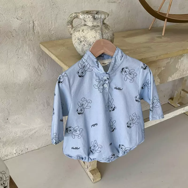 Mos Bebe - Korean Baby Fashion - #onlinebabyboutique - Base Bear Bodysuit - 6