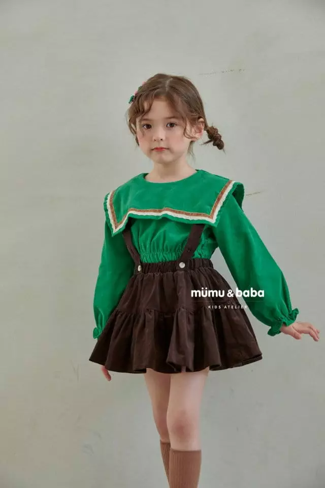 Mumunbaba - Korean Children Fashion - #fashionkids - Dungarees Cancan Skirt - 5
