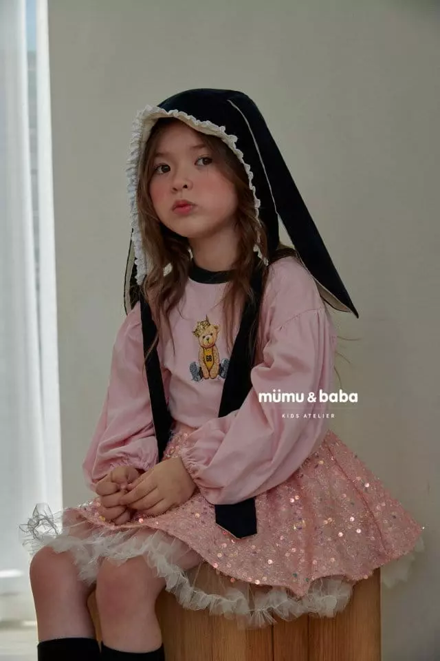 Mumunbaba - Korean Children Fashion - #prettylittlegirls - Tiara Bear Tee - 4