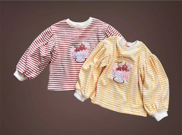 Mumunbaba - Korean Children Fashion - #toddlerclothing - Party Bear Tee - 10