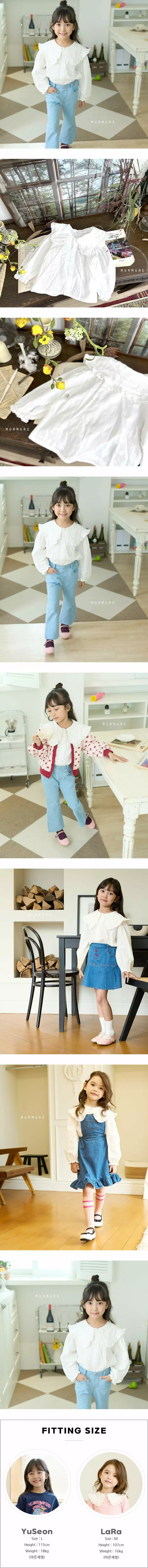 Murmure - Korean Children Fashion - #minifashionista - Big Collar Blouse