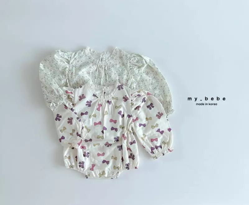 My Bebe - Korean Baby Fashion - #babyboutique - Ribbon Bodysuit