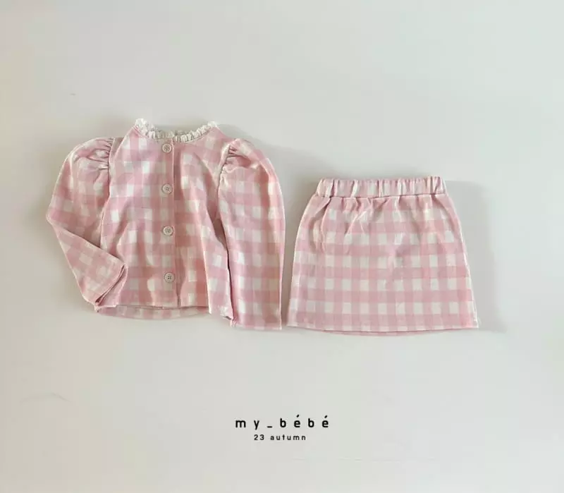 My Bebe - Korean Baby Fashion - #babyboutiqueclothing - Jacquard Top Bottom Set - 9