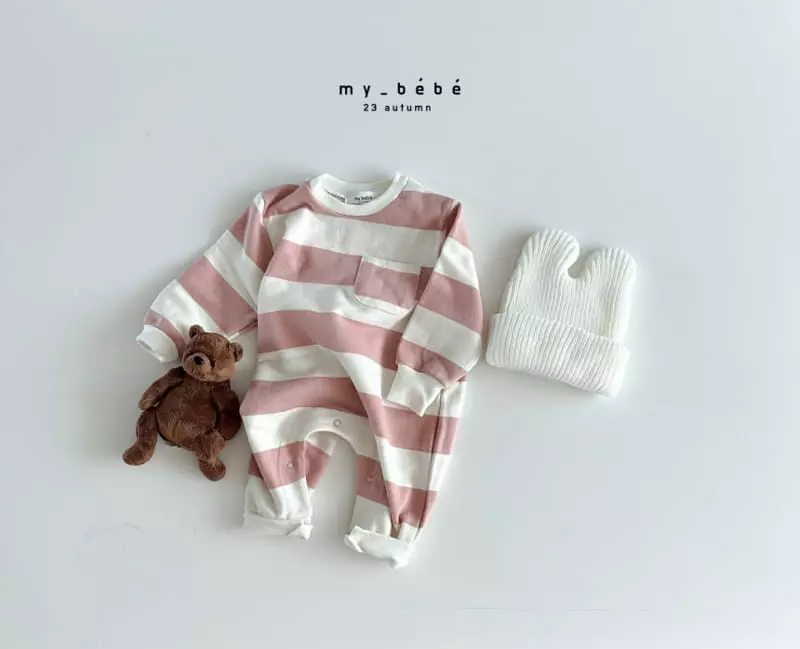 My Bebe - Korean Baby Fashion - #babyfashion - Fall Stripes Bodysuit - 9